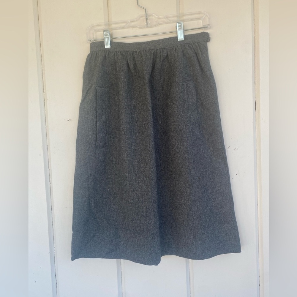 Vintage 1950s Neiman Marcus Wool Pencil Skirt with Pockets